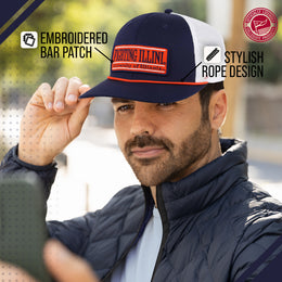 Illinois Fighting Illini NCAA Adult Elite Everyday Adjustable Mesh Trucker Hat - Navy