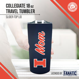 Illinois Fighting Illini NCAA Stainless Steel Travel Tumbler for Mom - Navy