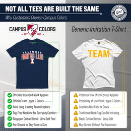 Illinois Fighting Illini NCAA Adult Unisex Starting Fresh T-Shirt - Navy Heather