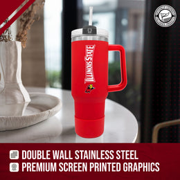 Illinois State Redbirds College & University 40 oz Travel Tumbler With Handle - Red