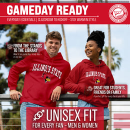 Illinois State Redbirds Adult Arch & Logo Soft Style Gameday Hooded Sweatshirt - Red