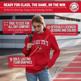 Illinois State Redbirds Adult Arch & Logo Soft Style Gameday Hooded Sweatshirt - Red