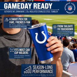 Indianapolis Colts NFL 20oz Gameday Stainless Steel Tumbler - Royal