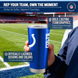 Indianapolis Colts NFL 20oz Gameday Stainless Steel Tumbler - Royal