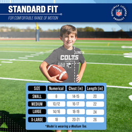 Indianapolis Colts NFL Youth Football Helmet Tagless T-Shirt - Charcoal