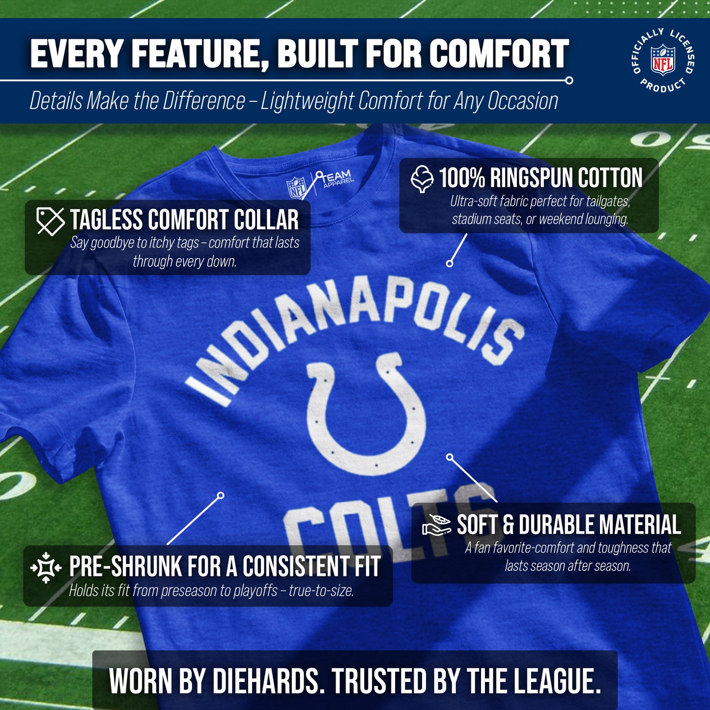 Indianapolis Colts NFL Adult Gameday T-Shirt - Royal