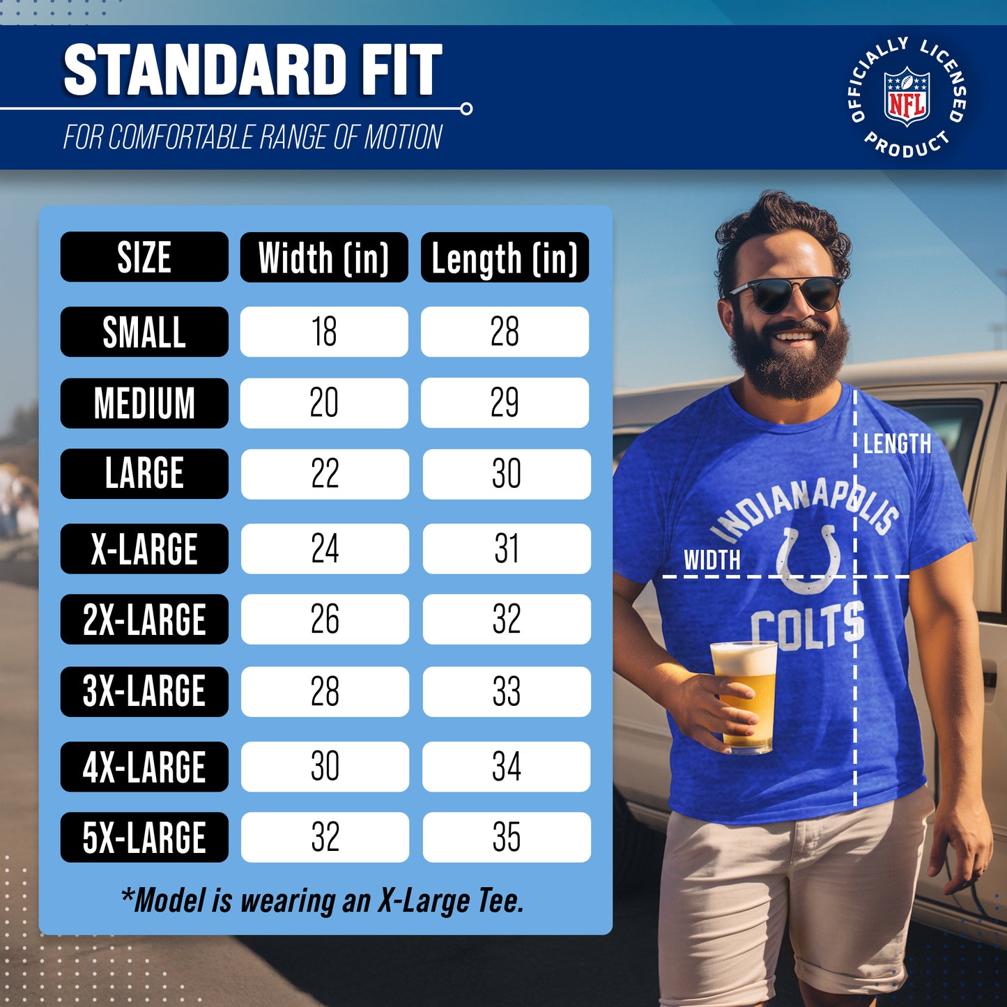 Indianapolis Colts NFL Adult Gameday T-Shirt - Royal