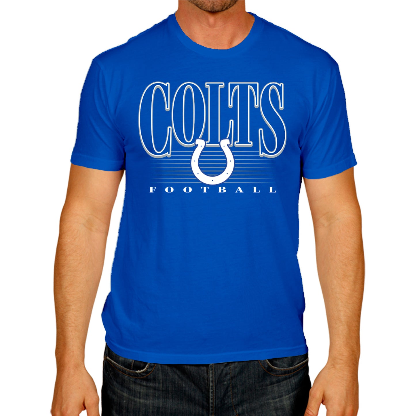 Indianapolis Colts NFL Adult Overtime Blueprint Tag-Less T-Shirt - Royal