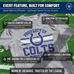 Indianapolis Colts NFL Adult Property Of T-Shirt - Sport Gray