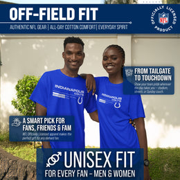 Indianapolis Colts Adult NFL Speed Stat Sheet T-Shirt - Royal