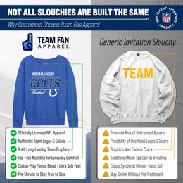 Indianapolis Colts NFL Womens Crew Neck Light Weight - Royal Heather