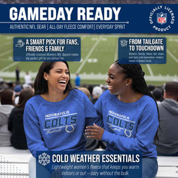 Indianapolis Colts NFL Womens Crew Neck Light Weight - Royal Heather