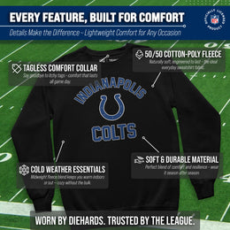 Indianapolis Colts NFL Adult Gameday Football Crewneck Sweatshirt - Black