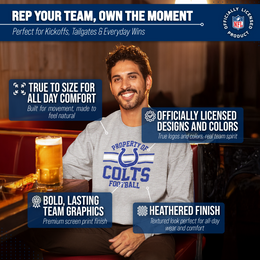 Indianapolis Colts NFL Adult Property Of Crewneck Fleece Sweatshirt - Sport Gray