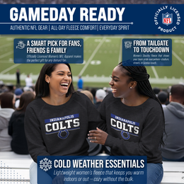 Indianapolis Colts NFL Womens Charcoal Crew Neck Football Apparel - Charcoal
