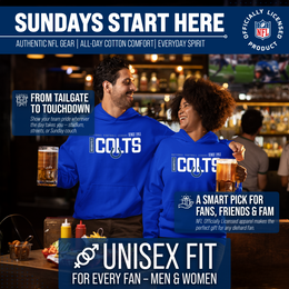 Indianapolis Colts NFL Adult Unisex Modern Endzone Soft Fleece Hooded Sweatshirt - Royal