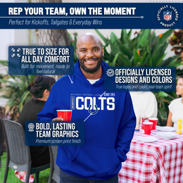 Indianapolis Colts NFL Adult Unisex Modern Endzone Soft Fleece Hooded Sweatshirt - Royal