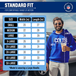 Indianapolis Colts NFL Adult Unisex Modern Endzone Soft Fleece Hooded Sweatshirt - Royal