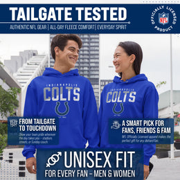 Indianapolis Colts Adult NFL Diagonal Fade Fleece Hooded Sweatshirt - Royal
