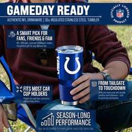 Indianapolis Colts NFL 30oz Gameday Stainless Steel Tumbler - Royal