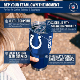 Indianapolis Colts NFL 30oz Gameday Stainless Steel Tumbler - Royal