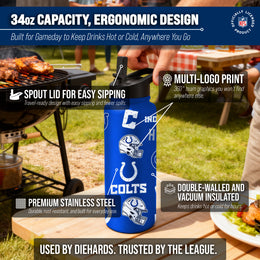 Indianapolis Colts NFL 34Oz Native Quencher Water Bottle - Royal