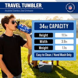 Indianapolis Colts NFL 34Oz Native Quencher Water Bottle - Royal