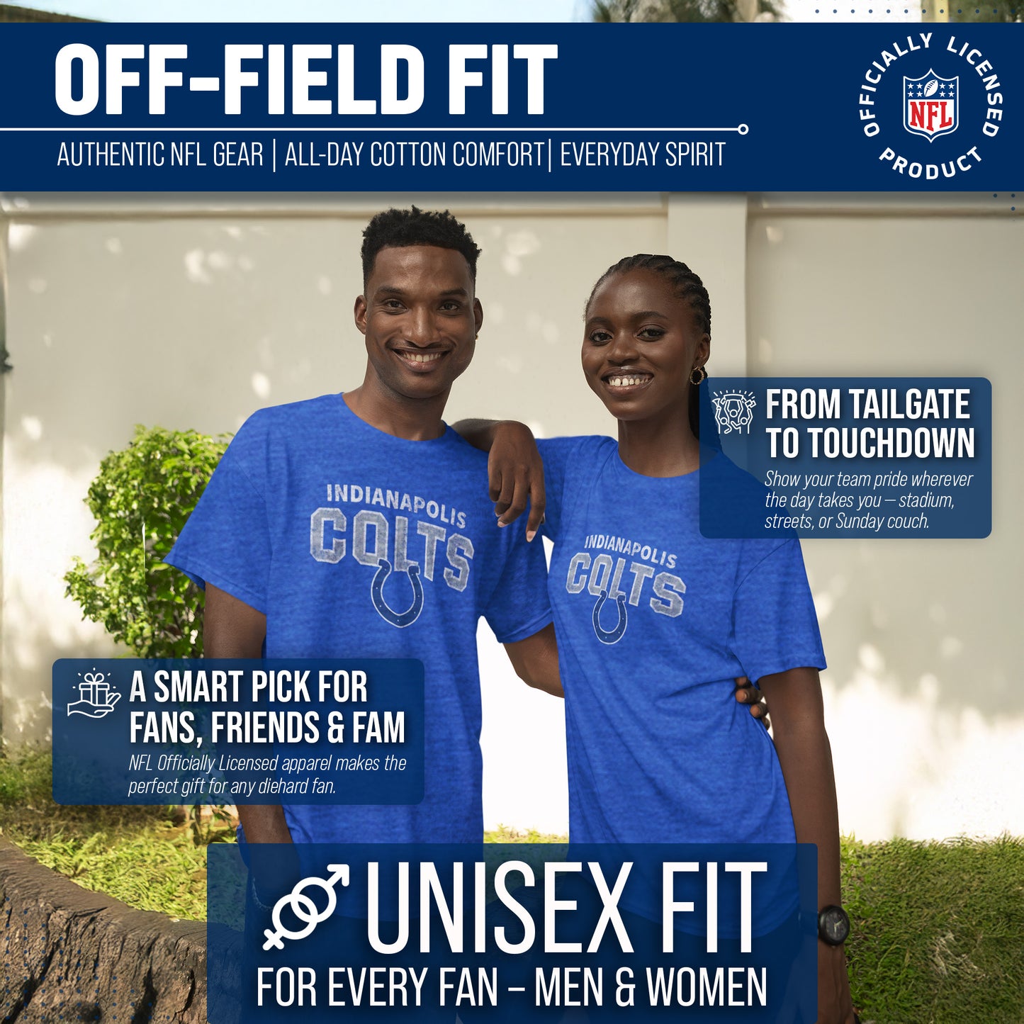 Indianapolis Colts NFL Starting Fresh Short Sleeve Heather T-Shirt - Royal