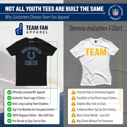 Indianapolis Colts NFL Youth Gameday Football T-Shirt - Black