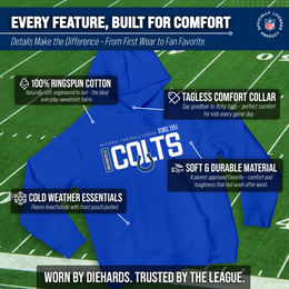 Indianapolis Colts NFL Youth Modern Endzone Football Fleece Hooded Sweatshirt - Royal