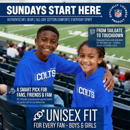 Indianapolis Colts NFL Youth Modern Endzone Football Fleece Hooded Sweatshirt - Royal