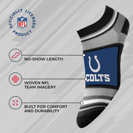 Indianapolis Colts Adult Marquis Addition No Show Socks - Royal