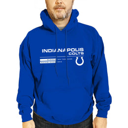 Indianapolis Colts Adult NFL Speed Stat Sheet Fleece Hooded Sweatshirt - Royal