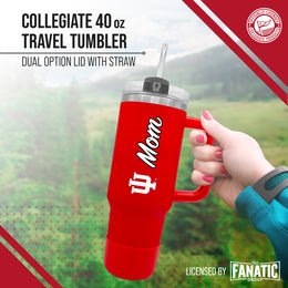 Indiana Hoosiers Collegiate 40oz Stainless Steel Travel Tumbler with Handle for Mom - Crimson