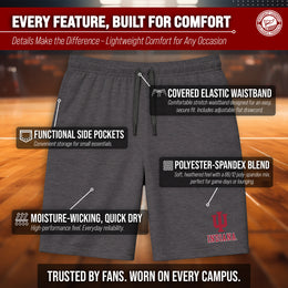 Indiana Hoosiers NCAA Men’s University Athletic Performance Shorts - Black Heather