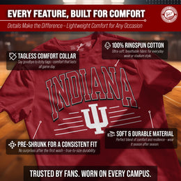 Indiana Hoosiers NCAA Adult Unisex Overtime Classics T-Shirt - Cardinal