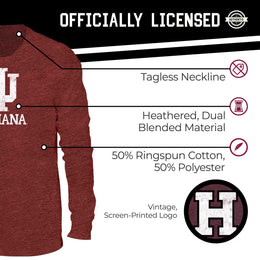 Indiana Hoosiers NCAA MVP Adult Long-Sleeve Shirt - Crimson