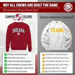 Indiana Hoosiers NCAA Adult Tackle Twill Crewneck Sweatshirt - Crimson