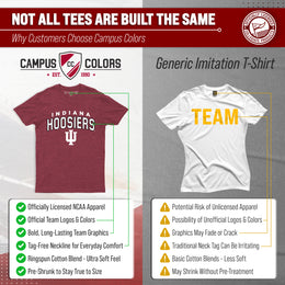 Indiana Hoosiers NCAA Adult Unisex Starting Fresh T-Shirt - Cardinal Heather