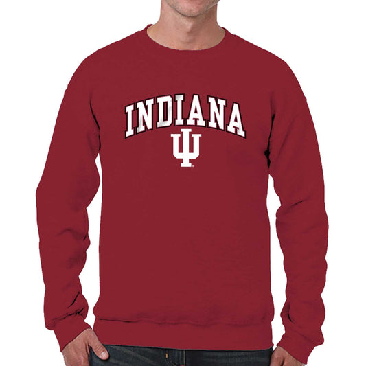 Indiana Hoosiers Campus Colors Adult Arch & Logo Soft Style Gameday Crewneck Sweatshirt  - Cardinal