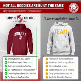 Indiana Hoosiers Adult Arch & Logo Soft Style Gameday Hooded Sweatshirt - Crimson