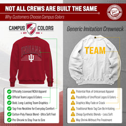 Indiana Hoosiers NCAA Adult Unisex Overtime Classics Crewneck Fleece Sweatshirt - Cardinal