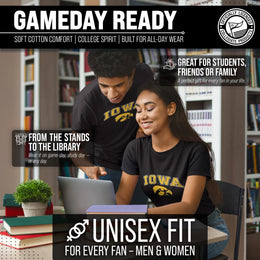 Iowa Hawkeyes NCAA Adult Gameday Cotton T-Shirt - Black