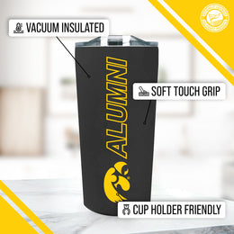 Iowa Hawkeyes Collegiate Stainless Steel Travel Tumbler for Alumni - Black