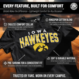 Iowa Hawkeyes NCAA Adult Unisex Starting Fresh T-Shirt - Black Heather
