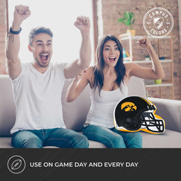 Iowa Hawkeyes NCAA Helmet Super Soft Football Pillow - Black