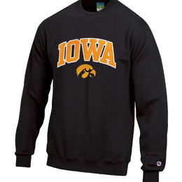 Iowa Hawkeyes Adult Tackle Twill Crewneck - Black