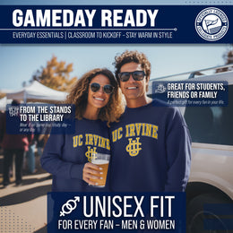 UC-Irvine Anteaters Adult Arch & Logo Soft Style Gameday Crewneck Sweatshirt - Navy