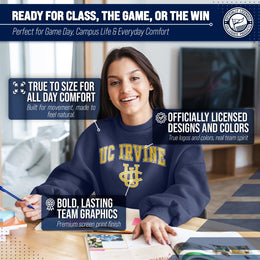 UC-Irvine Anteaters Adult Arch & Logo Soft Style Gameday Crewneck Sweatshirt - Navy