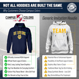 UC-Irvine Anteaters Adult Arch & Logo Soft Style Gameday Hooded Sweatshirt - Navy
